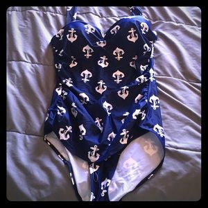 Navy blue one swimsuit